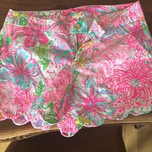 Lilly Pulitzer Pink and Blue High Waist Shorts